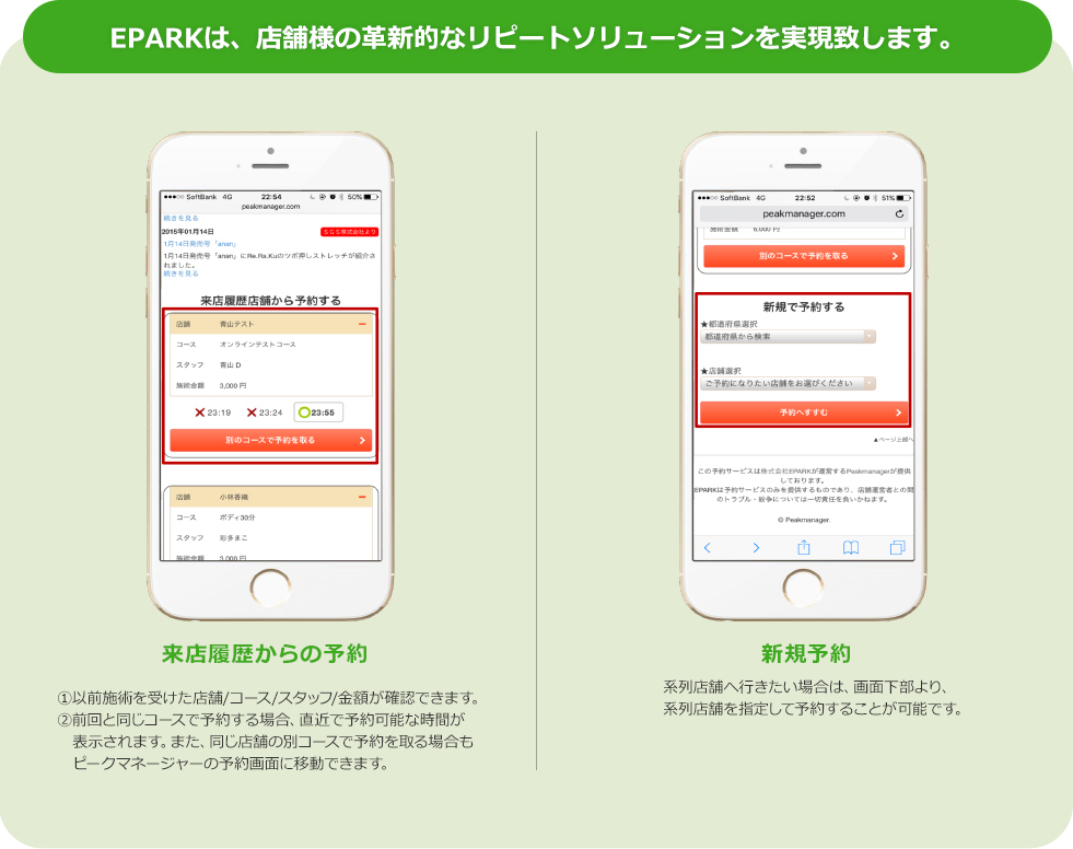 EPARKは、店舗様の革新的なリピートソリューションを実現致します。